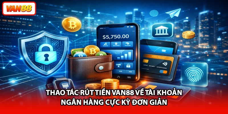 Thao tác rút tiền VAN88 về tài khoản ngân hàng cực kỳ đơn giản